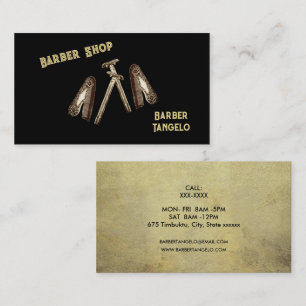Carte De Visite Professional Modern Black Gold Simple Barre