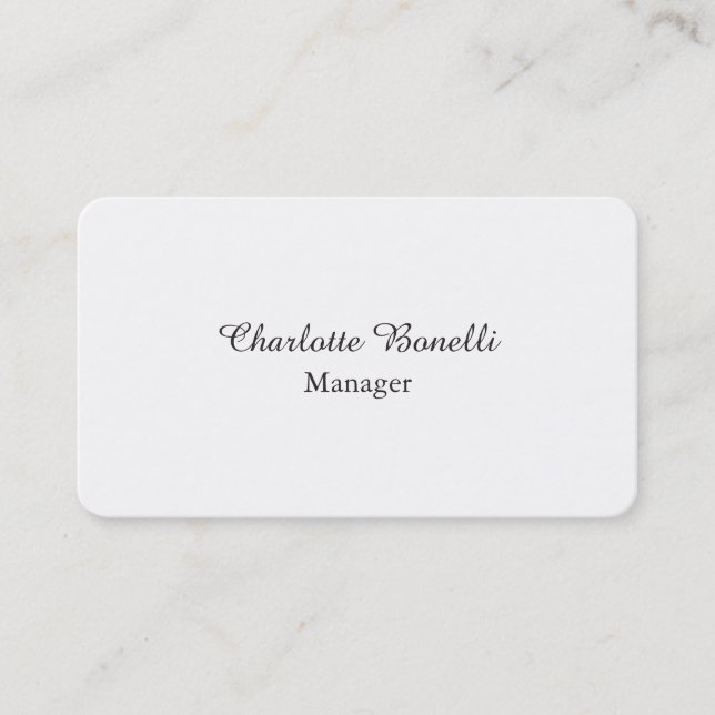 Carte De Visite Professional Modern Minimalist Creative (Devant)