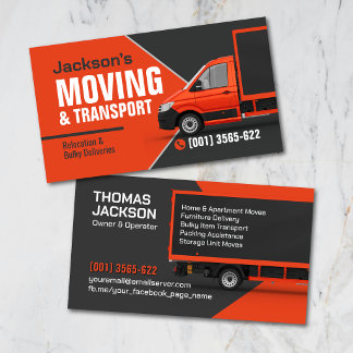 Carte De Visite Professional Moving Services - Relocation