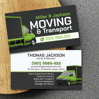 Carte De Visite Professional Moving Services - Relocation