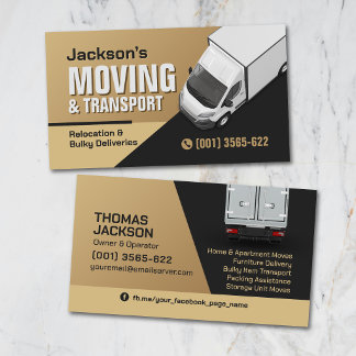 Carte De Visite Professional Moving Services - Relocation