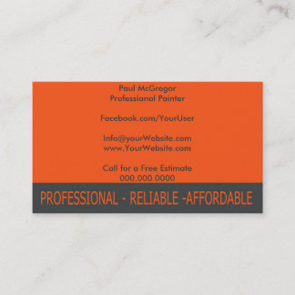 Carte De Visite Professional Painter Business Card