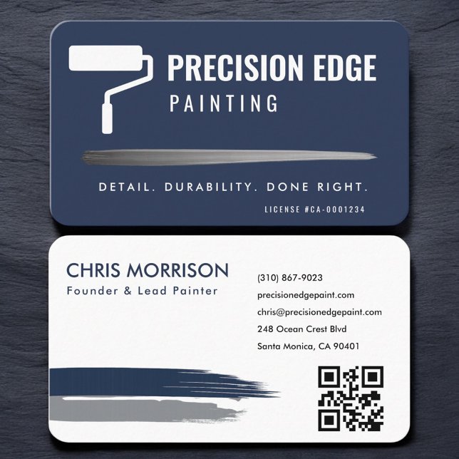 Carte De Visite Professional Painter QR Code (Créateur téléchargé)