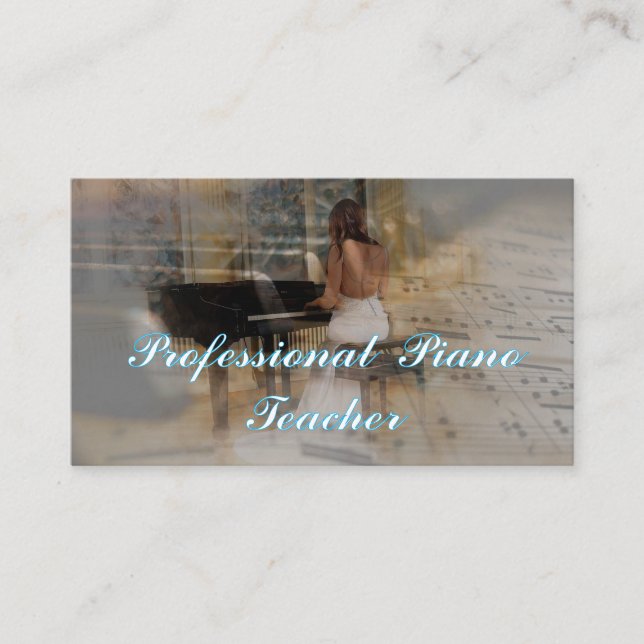Carte De Visite Professional  Piano Teacher  (Devant)