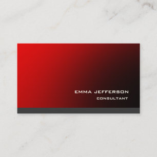 Carte De Visite Professional Red Grey tendance moderne impressionn