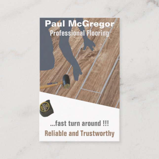 Carte De Visite Professional Wood Laminated Flooring Business Card (Devant)