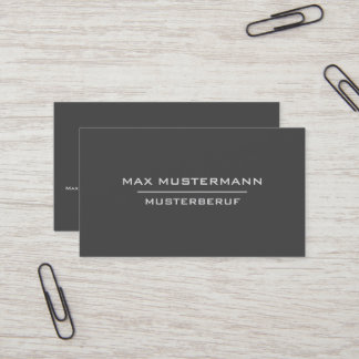 Carte De Visite Professionelle Moderne Dunkle Visitenkarte