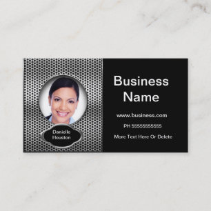 Carte De Visite Professionnel Ajouter Photo Argent Classe Entrepri