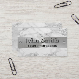 Carte de visite professionnel argenté en acier de