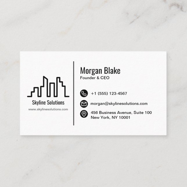 Carte de visite professionnel avec conception mini (Dos)
