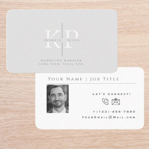 Carte de visite professionnel avec Initiales et Ph