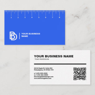 Carte de visite professionnel avec règle (cm)