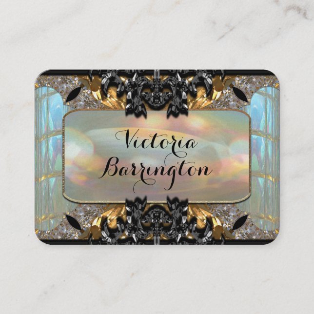 Carte De Visite Professionnel baroque de perle de Verabickners (Devant)