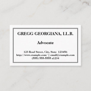 Carte de visite Professionnel & Basic Advocate