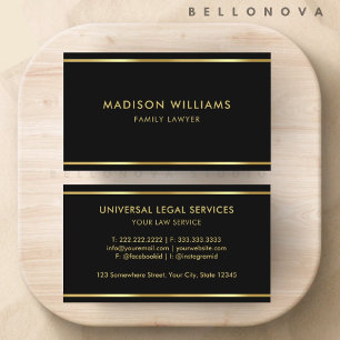 Carte De Visite Professionnel Black and Gold Premium personnalisé