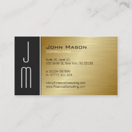 Carte de visite professionnel Black Brossé Gold