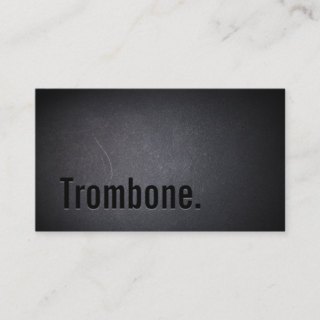 Carte de visite professionnel Black Out Trombone (Devant)