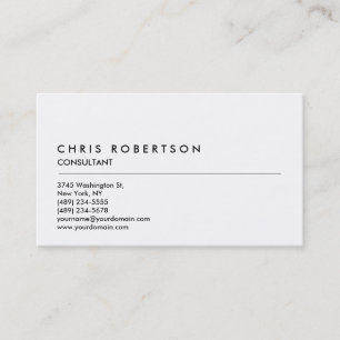 Carte de visite professionnel Black White Grey