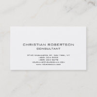 Carte de visite professionnel Black White tendance