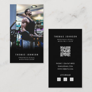 Carte De Visite Professionnel Bodybuilder Social Media Influencer