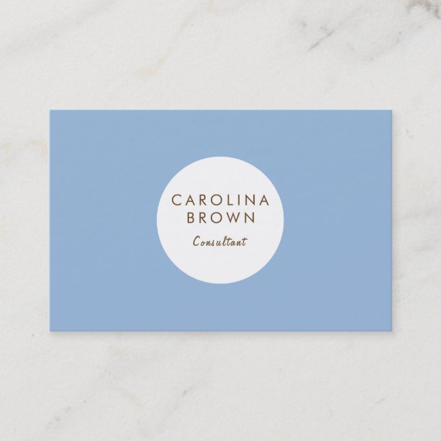 Carte de visite professionnel Carolina Blue (Devant)