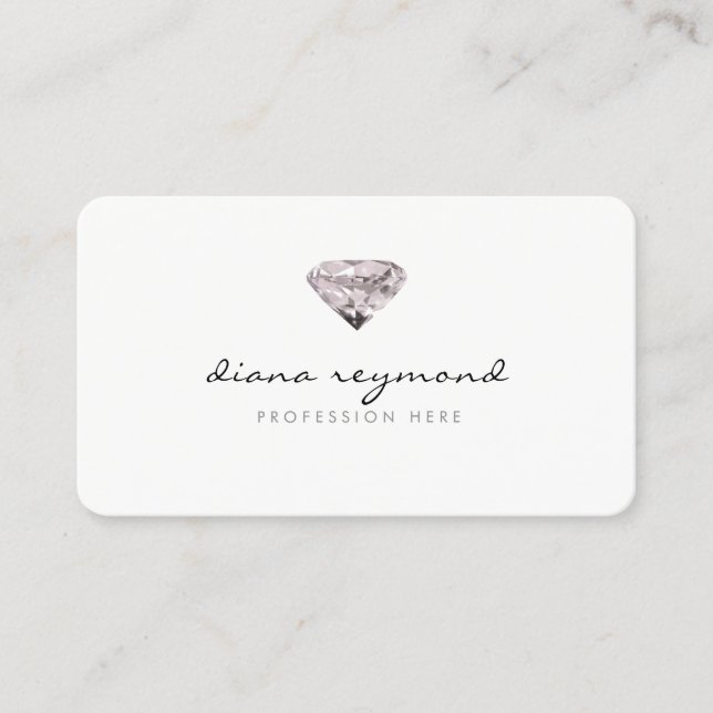 carte de visite professionnel chic avec diamant (Devant)