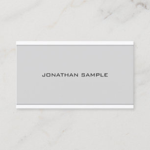 Carte De Visite Professionnel Chic Moderne Minimaliste Gray Sleek