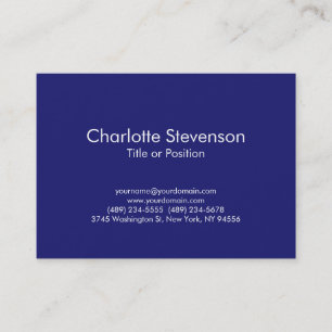 Carte De Visite Professionnel Chubby Midnight Blue Consultant
