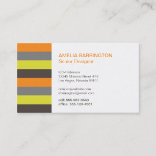 Carte De Visite Professionnel créatif brun orange de rétros