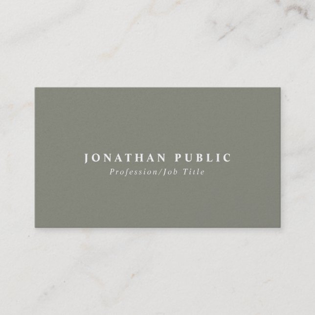 Carte De Visite Professionnel Creative Plain Pearl Finish Luxe (Devant)