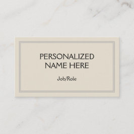 Carte de visite professionnel de base et minimale