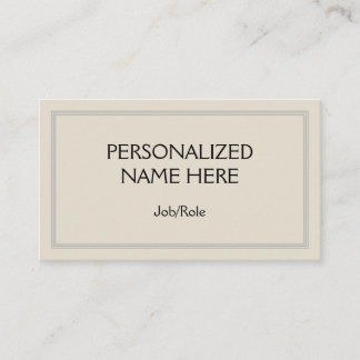 Carte de visite professionnel de base et minimale