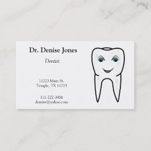 Carte de visite professionnel de dentiste