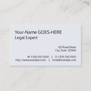 Carte de visite professionnel de droit minimal et