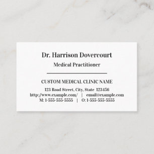 Carte de visite professionnel de la santé classiqu