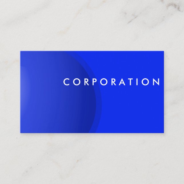 Carte De Visite Professionnel de la sphère bleue (Devant)