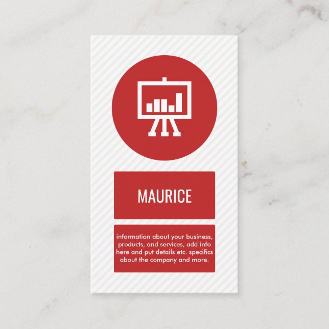 Carte De Visite Professionnel de l'entreprise / Rouge (Devant)
