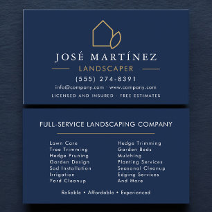 Carte De Visite Professionnel de l'entretien de pelouse et des ser