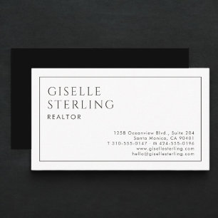 Carte De Visite Professionnel de l'immobilier Luxe Minimaliste Noi