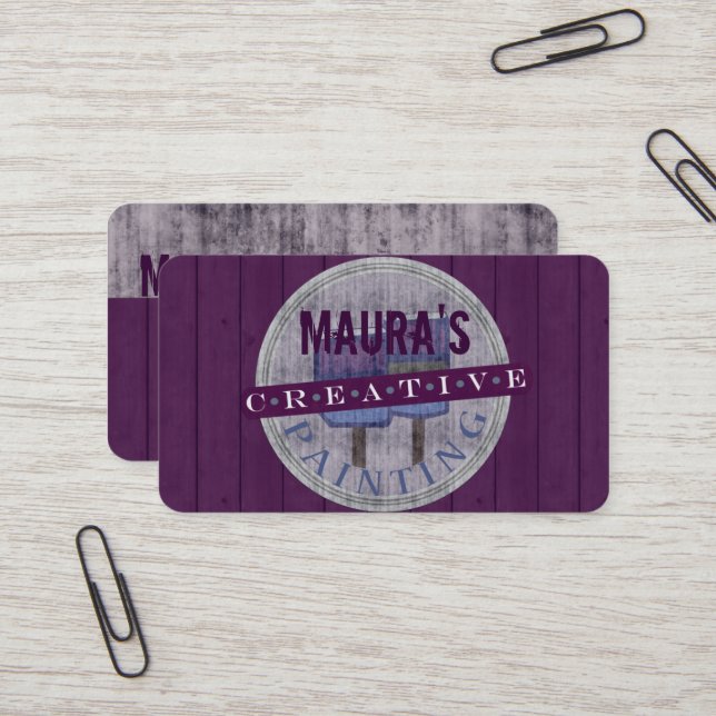 Carte de visite professionnel de peintre (Devant/Arrière en situation)