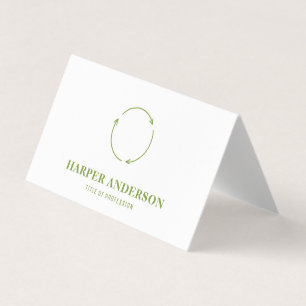 Carte De Visite Professionnel de recyclage écologique minimal mod