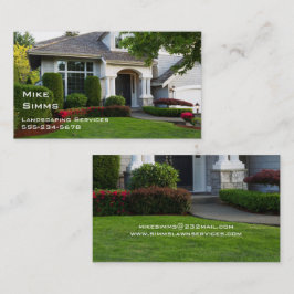 Carte de visite professionnel de soins de pelouse 