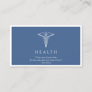 Carte De Visite Professionnel de soins de santé bleu personnalisab