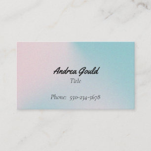 Carte de visite professionnel dégradé rose et bleu
