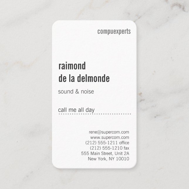 Carte De Visite Professionnel, deluxe (Devant)