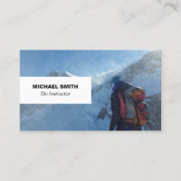 Carte de visite professionnel d'instructeur de ski