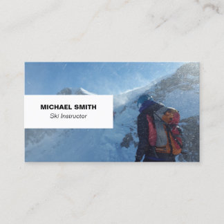 Carte de visite professionnel d'instructeur de ski