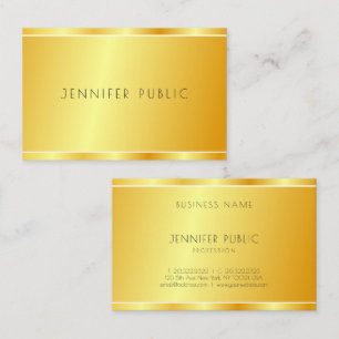 Carte De Visite Professionnel d'or Faux moderne et personnalisé 