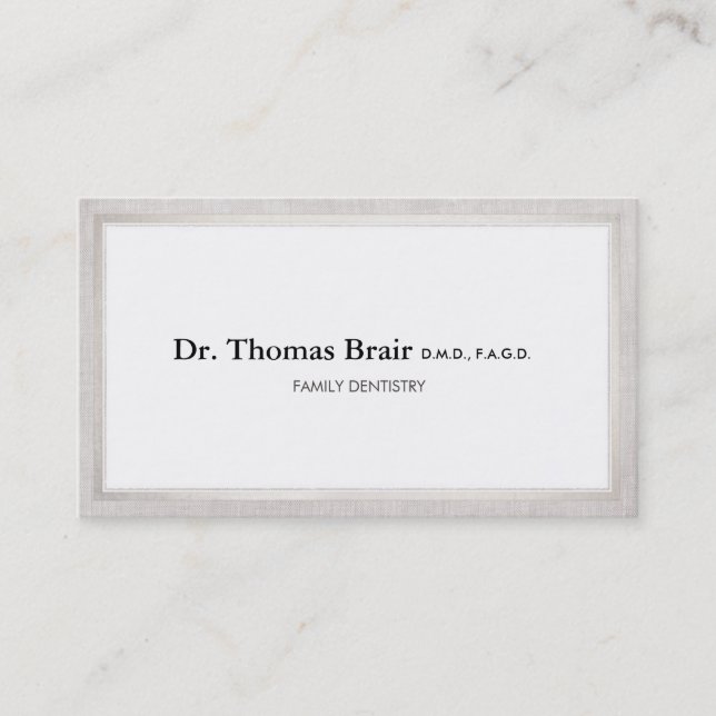 Carte De Visite Professionnel du cabinet du médecin élégant (Devant)