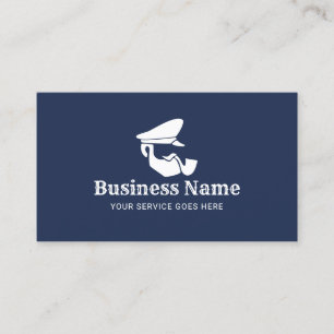 Carte De Visite Professionnel du logo du capitaine bleu de la mari